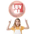 balon foliowy i love you luv u rozowy jasny folat 18 rnd