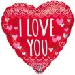 balon foliowy i love you serduszka i luski amscan 17 hrt