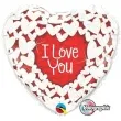 balon foliowy i love you z serduszkami qualatex 18 hrt