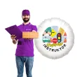 balon foliowy instruktor jazdy najlepszy znak bialy 18 rnd