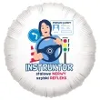balon foliowy instruktor jazdy stalowe nerwy bialy 18 rnd