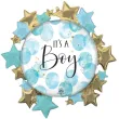 balon foliowy its a boy dekoracja na baby shower chlopca gender reveal 18 rnd