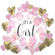 balon foliowy its a girl dekoracja na baby shower dziewczynki gender reveal 18 rnd