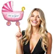 balon foliowy its a girl wozek rozowy flexmetal 24 shp