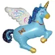 balon foliowy jednorozec blekitny flexmetal 24 shp