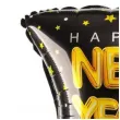 balon foliowy kapelusz happy new year sylwester czarno zloty jix 24 shp