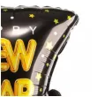 balon foliowy kapelusz happy new year sylwester czarno zloty jix 24 shp