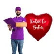 balon foliowy kocham cie babciu czerwony 18 hrt