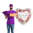 balon foliowy kocham cie kwiaty bialy premioloon 17 hrt