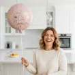 balon foliowy kocham cie mamo rozowy zloty partydeco 18 rnd