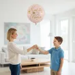 balon foliowy kocham cie mamo rozowy zloty partydeco 18 rnd