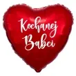 balon foliowy kochanej babci czerwony 18 hrt