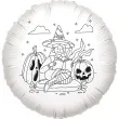 balon foliowy kolorowanka nastoletnia czarownica bialy 18 rnd