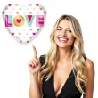 balon foliowy kolorowe love qualatex 18 hrt
