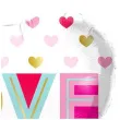 balon foliowy kolorowe love qualatex 18 hrt