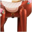 balon foliowy kon w kwiaty brazowy partydeco 50 shp