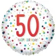 balon foliowy konfetti 50 lat amscan 16 rnd