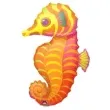 balon foliowy konik morski pomaranczowy amscan 24 shp