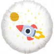 balon foliowy kosmiczna rakieta bialy 18 rnd
