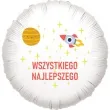balon foliowy kosmiczna rakieta wszystkiego najlepszego bialy 18 rnd