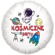balon foliowy kosmiczne party napis bialy 18 rnd