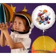 balon foliowy kosmiczne party rakieta bialy 18 rnd