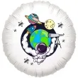 balon foliowy kosmiczne party ziemia bialy 18 rnd