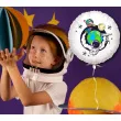 balon foliowy kosmiczne party ziemia bialy 18 rnd