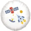 balon foliowy kosmiczne urodziny bialy 18 rnd