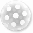 balon foliowy kropki transparentny qualatex 20 orb