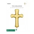 balon foliowy krzyz zloty partydeco 36 shp