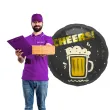 balon foliowy kufel piwa cheers czarno zloty folat 18 rnd