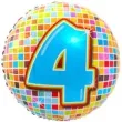 balon foliowy kula dyskotekowa liczba 4 folat 18 orb