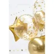 balon foliowy kula krysztalowa kropki zlote partydeco 16 orb