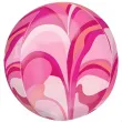 balon foliowy kula marmur rozowy amscan 16 orb