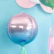 balon foliowy kula ombre metalic fioletowo niebieski partydeco 14 orb