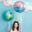balon foliowy kula ombre metalic fioletowo niebieski partydeco 14 orb