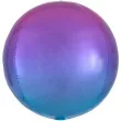 balon foliowy kula ombre niebieski amscan 16 orb