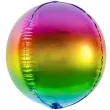 balon foliowy kula ombre teczowy partydeco 16 orb