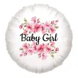 balon foliowy kwiat jabloni baby girl dekoracja na baby shower gender reveal bialy 18 rnd