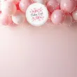 balon foliowy kwiat jabloni baby girl dekoracja na baby shower gender reveal bialy 18 rnd