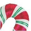 balon foliowy laska cukrowa bialo czerwony betallic 41 shp
