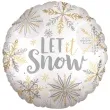 balon foliowy let it snow satynowy amscan 17 rnd