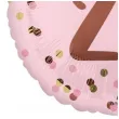 balon foliowy liczba 21 dekoracja na 21 urodziny rozowy amscan 18 rnd