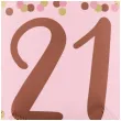 balon foliowy liczba 21 dekoracja na 21 urodziny rozowy amscan 18 rnd