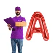 balon foliowy litera a czerwony partydeco 14 ltr