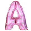 balon foliowy litera a serduszka rozowy oem 16 ltr