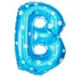 balon foliowy litera b gwiazdki niebieski oem 16 ltr