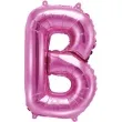 balon foliowy litera b rozowy partydeco 14 ltr