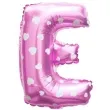 balon foliowy litera e serduszka rozowy oem 16 ltr